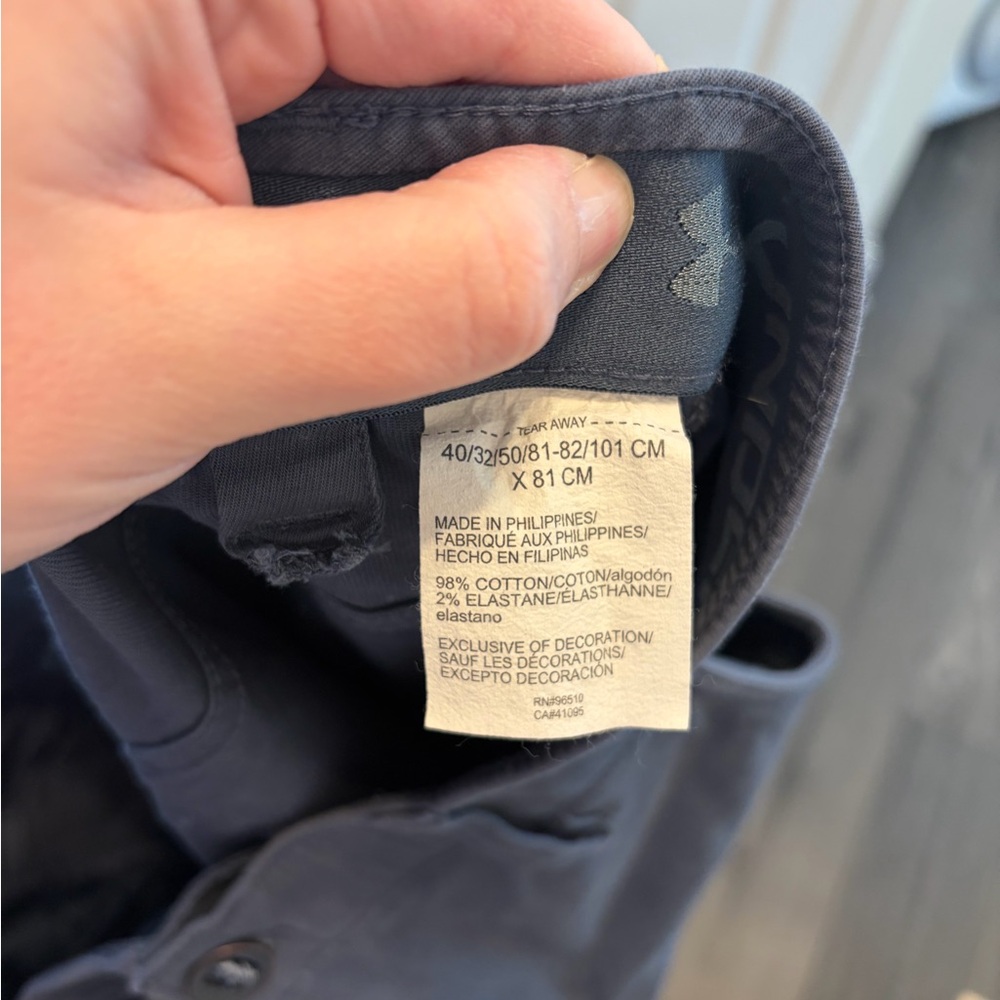 Men's Gray/Blue Casual Pants - Picture 4 of 4